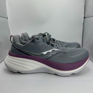 Saucony Hurricane 24 Shoes Womens Size 10 Gray Purple Running Cushioned Trainer